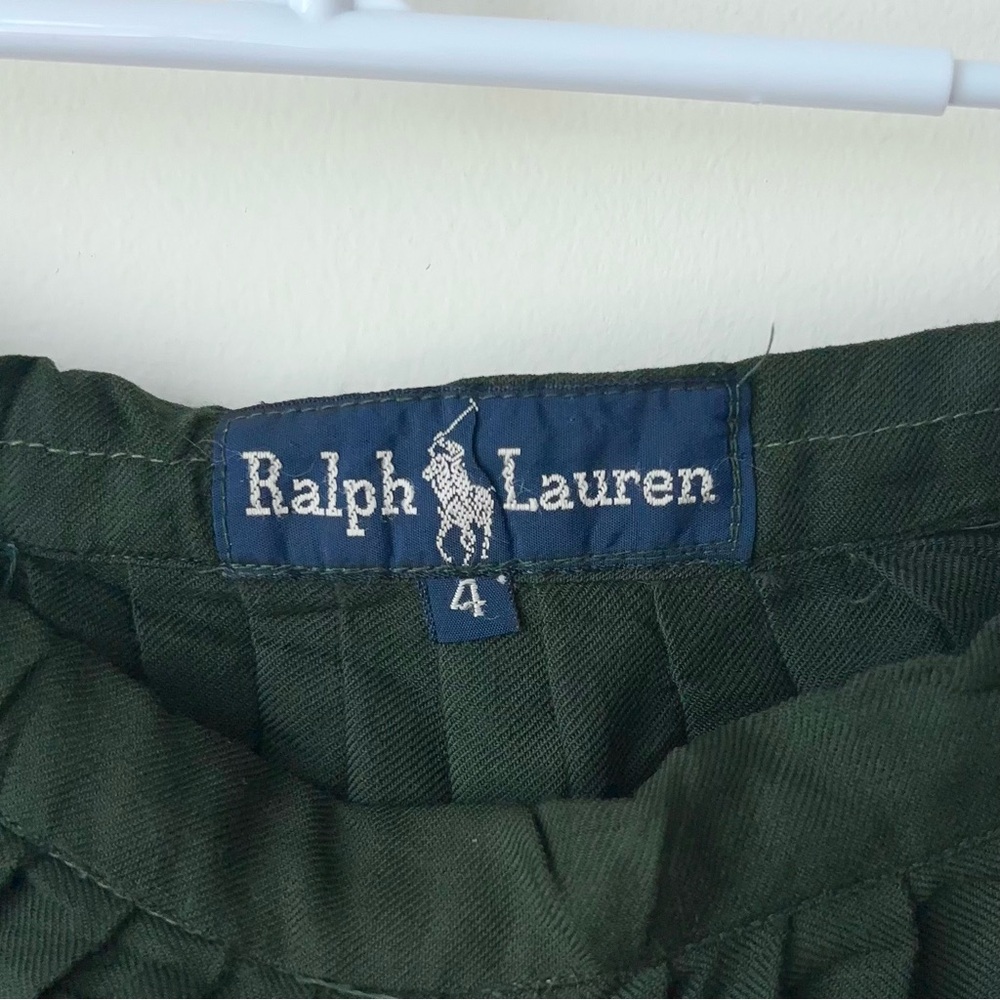 Vintage Ralph Lauren Collection 100% Wool Pheasant Maxi Skirt Size 4 Runway - Picture 4 of 16